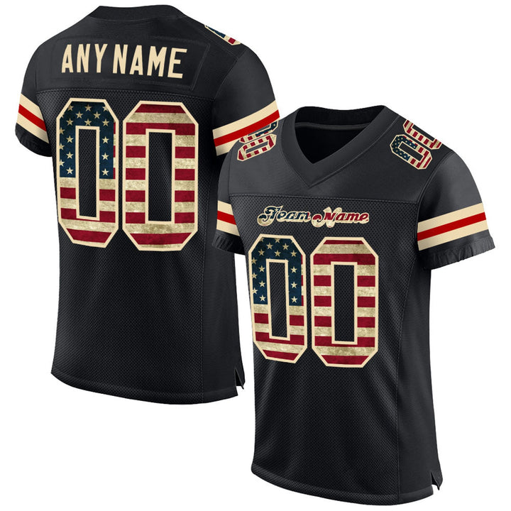 Vintage USA Flag Football Jersey – Custom Name and Number
