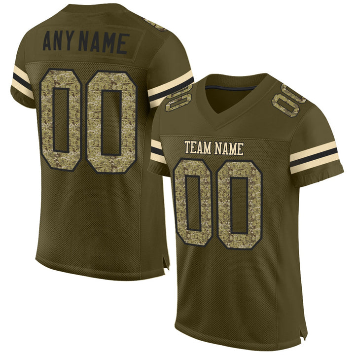 Military Camo Football Jersey – Custom Name and Number