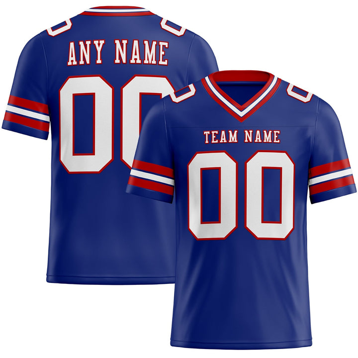 Custom Royal Blue Football Jersey – Personalized Team Name and Number