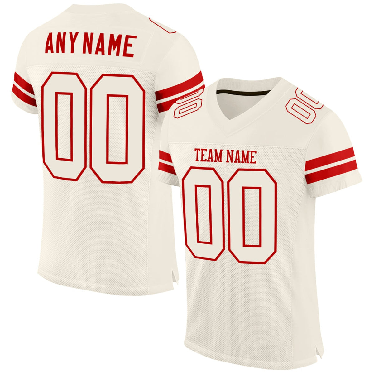 Polyester Mesh Football Jersey Athletic Cut - 1