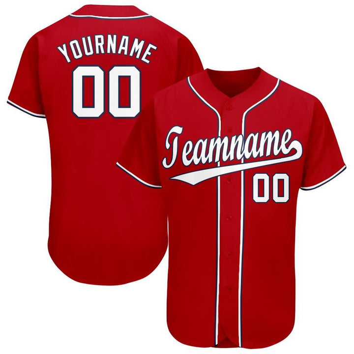 Custom Red Baseball Jersey – Personalized Team Name and Number