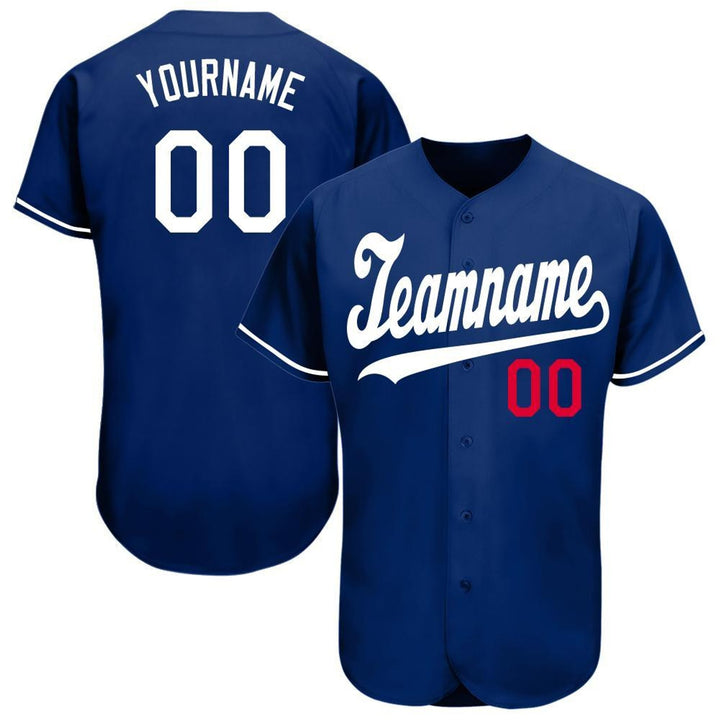 Royal Blue Baseball Jersey – Custom Team Name and Number