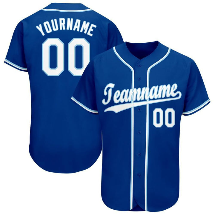 Custom Royal Blue Baseball Jersey – Personalized Team Name and Number